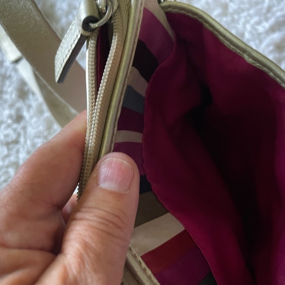 COACH “Legacy” Satin Stripe Multicolored Swing Bag Crossbody Bag EUC - Picture 5 of 11